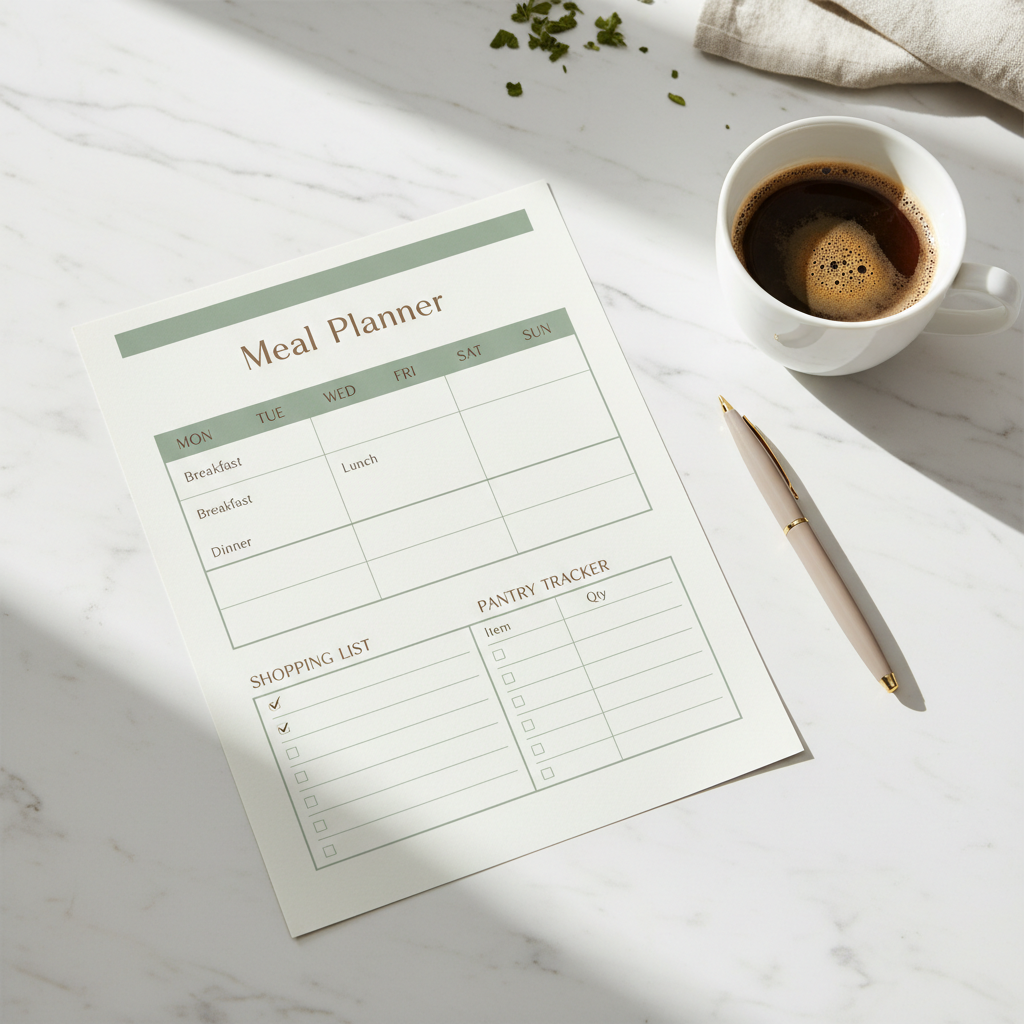 15-Minute Meal Planner Mockup